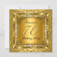 Elegant 70th Birthday Party Elite Gold Diamonds