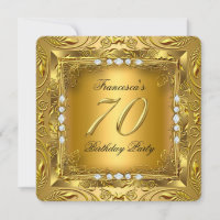 Elegant 70th Birthday Party Elite Gold Diamonds