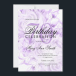 Elegant 70th Birthday Party Floral Purple  Invitation<br><div class="desc">Elegant 70th Birthday Party Floral Purple invitation template.</div>