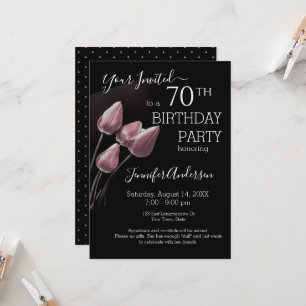 Elegant 70th Birthday Party Invitation