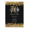 Elegant 70th Birthday Party Program Gold w/ Menu