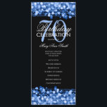 Elegant 70th Birthday Party Program Navy Menu<br><div class="desc">Elegant "Birthday Party Program" design with Sparkles & Lights in Navy w/ custom text.</div>
