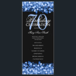 Elegant 70th Birthday Party Program Navy Menu<br><div class="desc">Elegant "Birthday Party Program" design with Sparkles & Lights in Navy w/ custom text.</div>