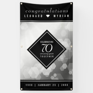 Elegant 70th Platinum Wedding Anniversary Banner