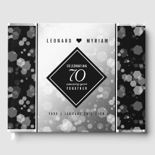 Elegant 70th Platinum Wedding Anniversary Guest Book