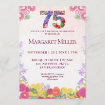 Elegant 75th Birthday Floral Party