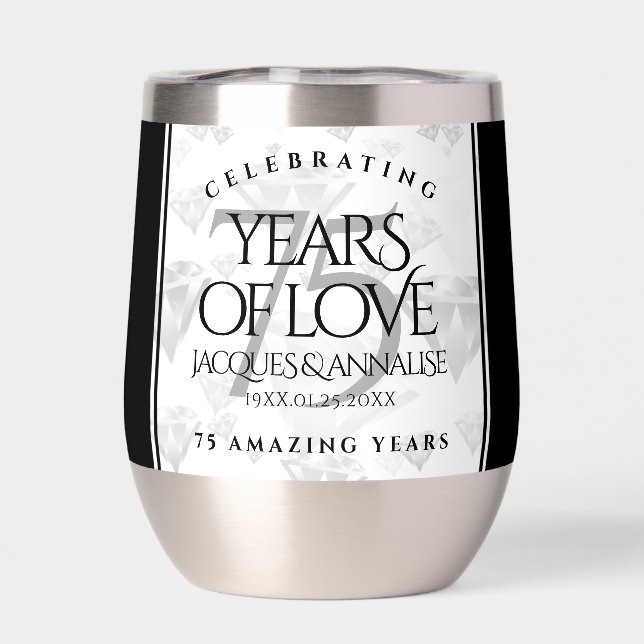 Elegant 75th Diamond Wedding Anniversary (Back)