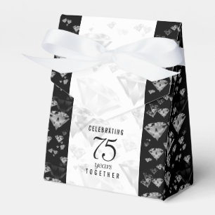Elegant 75th Diamond Wedding Anniversary Favor Box
