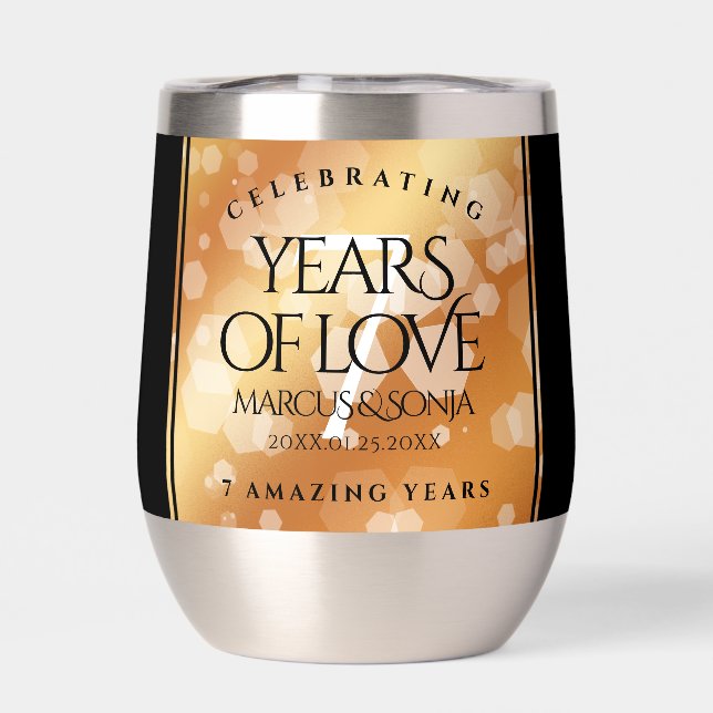 Élégant 7ème anniversaire de Mariage de cuivre (Arrière)