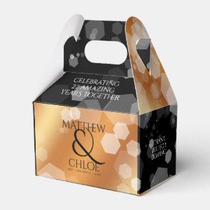 Elegant 7th 22nd 49th Copper Wedding Anniversary Favor Box