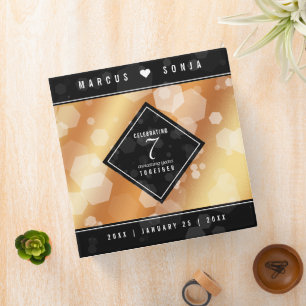 Elegant 7th Copper Wedding Anniversary Celebration Binder