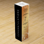 Elegant 7th Copper Wedding Anniversary Celebration Wine Box<br><div class="desc">Add an extra special touch to 7th wedding anniversary celebrations with this commemorative wine gift box! Elegant black serif and sans serif lettering with hexagonal confetti on a copper background add a memorable touch for this special occasion and milestone. Customize with the happy couple's names and the years of marriage...</div>