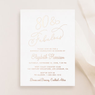 Elegant 80 And Fabulous 80th Birthday Party