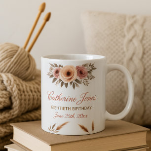 Elégant 80ème Anniversaire Mug pour grand-mère - B