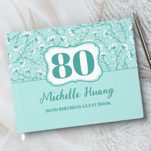 Elegant 80th Birthday Guest Book