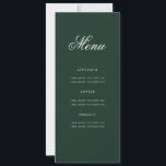 Elegant 80th Birthday Party Menu Gold Green  Invitation<br><div class="desc">Elegant "Birthday Party Menu" design with a formal typography script in Gold & Green w/ custom text.</div>