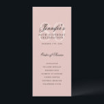 Elegant 80th Birthday Party Program Blush Pink<br><div class="desc">Elegant "Birthday Party Program" design with a formal script typography and custom text.</div>