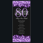 Elegant 80th Birthday Party Program Purple Menu<br><div class="desc">Elegant "Birthday Party Program" design with Sparkles & Lights in Purple w/ custom text.</div>