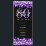 Elegant 80th Birthday Party Program Purple Menu<br><div class="desc">Elegant "Birthday Party Program" design with Sparkles & Lights in Purple w/ custom text.</div>