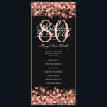 Elegant 80th Birthday Party Program Rose Gold Menu<br><div class="desc">Elegant "Birthday Party Program" design with Sparkles & Lights in Rose Gold w/ custom text.</div>