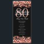 Elegant 80th Birthday Party Program Rose Gold Menu<br><div class="desc">Elegant "Birthday Party Program" design with Sparkles & Lights in Rose Gold w/ custom text.</div>