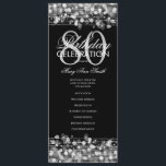Elegant 80th Birthday Party Program Silver Menu<br><div class="desc">Elegant "Birthday Party Program" design with Sparkles & Lights in Silver w/ custom text.</div>