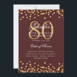 Elegant 80th Birthday Program Menu Gold Burgundy<br><div class="desc">Elegant "Birthday Party Program" design with faux glitter confetti and custom text.</div>