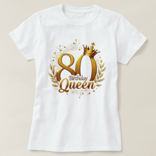 Elegant 80th Queen Celebration Design T-Shirt