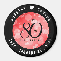 Elegant 80th Ruby Wedding Anniversary Celebration