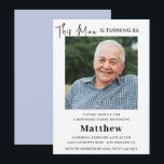 Elegant 86th birthday invitations Men Photo<br><div class="desc">Elegant 86th birthday invitations Men Photo Modern</div>