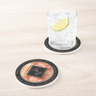 Elegant 8th Bronze Wedding Anniversary Celebration Coaster
