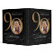 Elegant 90th Birthday Black Gold Calligraphy Photo