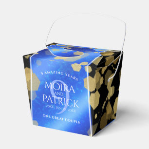 Elegant 9th Lapis Lazuli Wedding Anniversary Favor Box