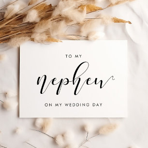 Elégant à mon neveu sur ma carte de jour de mariag