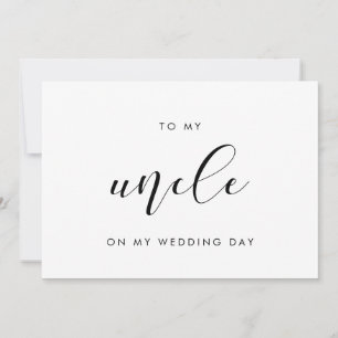 Élégant à mon oncle sur ma carte de jour de mariag