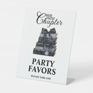 Elegant A New Chapter Bridal Shower Tabletop Pedestal Sign
