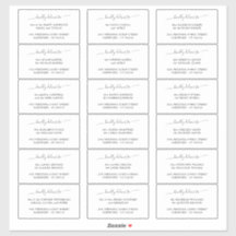 Elégant À Offrir À Étiquette de adresse Invité