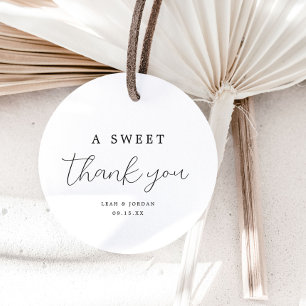 Elegant A Sweet Thank You Wedding Favour Tags