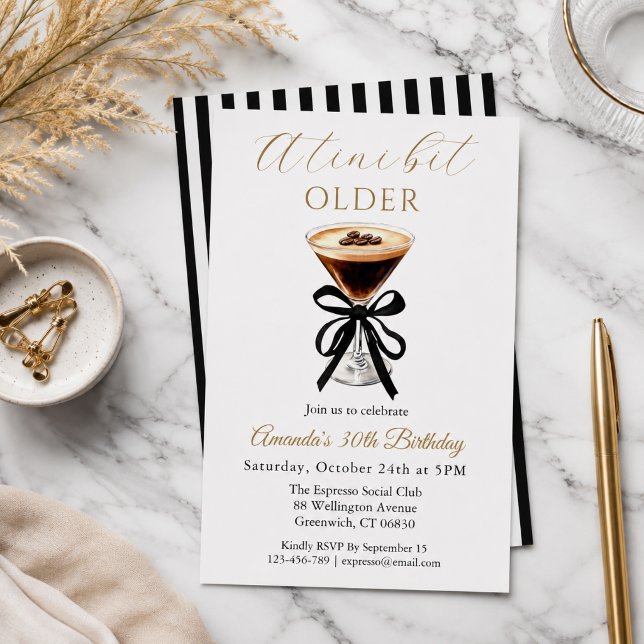 Elegant A Tini Bit Older Birthday Invitation (A tini bit older Birthday party invitation)