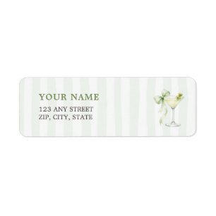 Elegant A Tini One Baby Shower Return Address