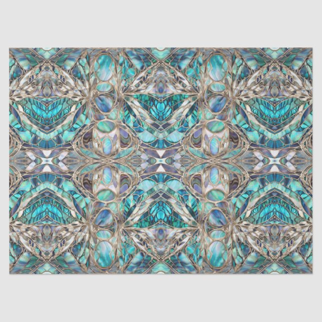 Elegant Abalone Pattern Decoupage Tissue Paper (Front)
