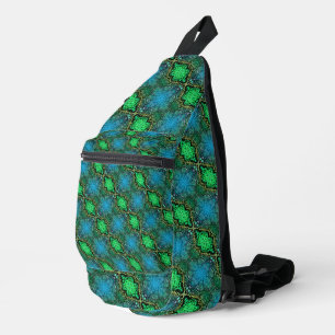 Elegant Abstract Art Neuvau Green Rotate Var Sling Bag