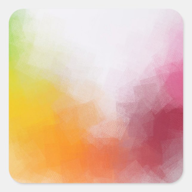 Elegant Abstract Artwork Blank Template Colourful Square Sticker (Front)