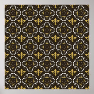 Elegant Abstract Background. Seamless Geometric Pa Poster