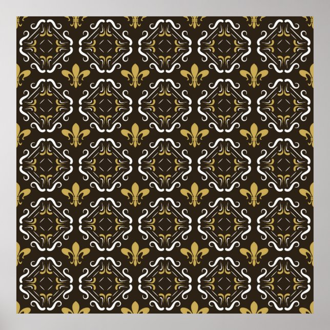 Elegant Abstract Background. Seamless Geometric Pa Poster (Front)