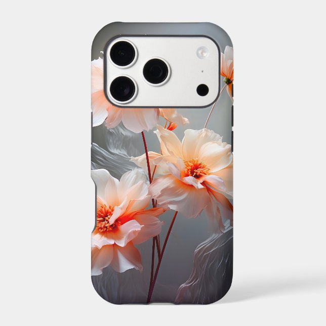 Elegant Abstract Blush Flower Misty Flow (Back)