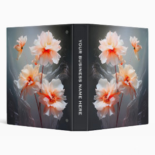 Elegant Abstract Blush Flower Misty Flow Binder