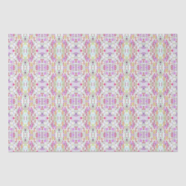 Elegant Abstract Boho Art, Colourful Pastel Patter Tissue Paper (Front)