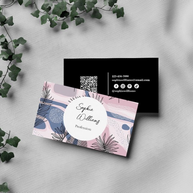 Elegant Abstract design with QR Code Business Card (Creator Uploaded)