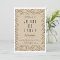 Elegant Abstract Dots Pattern Sand Black Wedding 